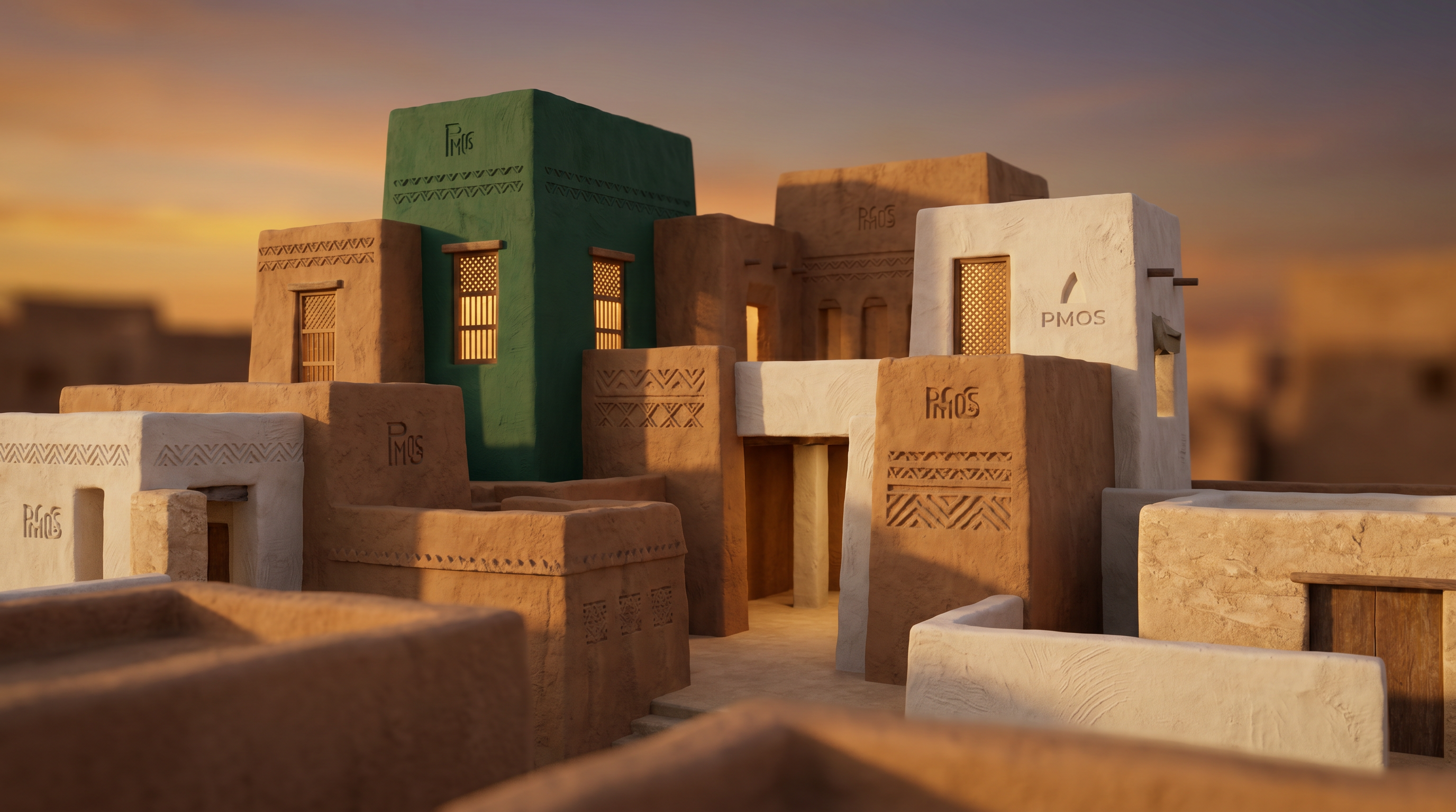 Najdi heritage architecture with the PMOS seal